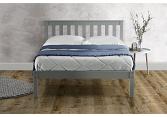 5ft King Size Denby Grey Wood Painted Shaker Style Bed Frame 3